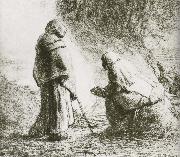 Jean Francois Millet Two shepherden oil